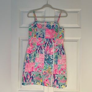 Lilly Pulitzer Patchwork Romper / Dress Women’s size 6 Worn once Like New Lined